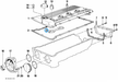 BMW parts diagram with part 11121312173 (Head Cover Gasket - S14 / S38) highlighted in the cylinder head cover assembly