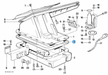 BMW parts diagram with part 11131727983 (Lower Sump Gasket - M10 / S14) highlighted in the oil level indicator assembly