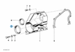 BMW parts diagram with part 11141275466 (Front Crankshaft Seal) highlighted in the timing cover lower assembly