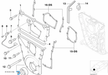 BMW parts diagram with part 11141439570 (Front Crankshaft Seal - M42 / S14 / M43) highlighted in the timing case assembly