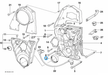 BMW parts diagram with part 11141714619 (Front Crankshaft Seal - M40) highlighted in the wheel casing assembly