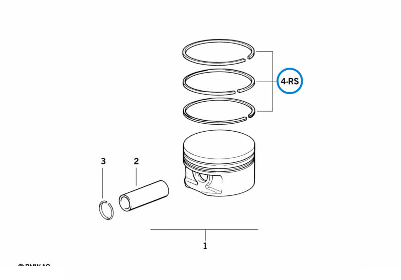 BMW parts diagram with part 11251713192 highlighted in the crankshaft pistons assembly
