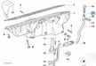 BMW parts diagram with part 11431717666 (O-ring for Dipstick) highlighted in the oil pan oil level indicator assembly