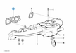 BMW parts diagram with part 11611730743 (Intake Manifold Gasket - M20, 325e) in the intake manifold system assembly