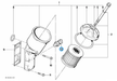 BMW parts diagram with part 12618611273 (Oil Pressure Switch) highlighted in the lubrication system oil filter assembly
