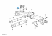 BMW parts diagram with part 12621288158 (Water Temperature Sensor - M21 / M30 / M60) highlighted in the cooling system pipe assembly