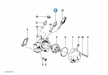 BMW parts diagram with part 12621710511 (Engine Coolant Temperature Sensor) highlighted in the cooling system thermostat housing assembly