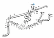 BMW parts diagram with part 12621710511 (Engine Coolant Temperature Sensor) highlighted in the cooling system thermostat water hoses assembly