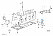 BMW parts diagram with part 12621710511 (Engine Coolant Temperature Sensor) highlighted in the cylinder head attached parts assembly