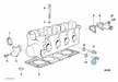 BMW parts diagram with part 13621709967 (Coolant Temperature Sensor) highlighted in the cylinder head attached parts assembly