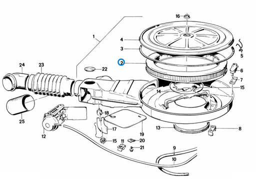 BMW parts diagram with part 13711265624 (Air Filter - M10) highlighted in the intake silencer filter cartridge intake assembly
