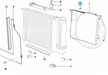BMW parts diagram with part 17111712963 (Expanding Rivet) highlighted in the fan shroud assembly