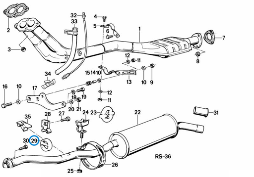 BMW parts diagram with part 18211105635 (Exhaust Hanger) highlighted in the exhaust system with catalyst assembly