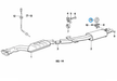 BMW parts diagram with part 18211712838 (Exhaust Hanger) highlighted in the catalytic converter front silencer assembly
