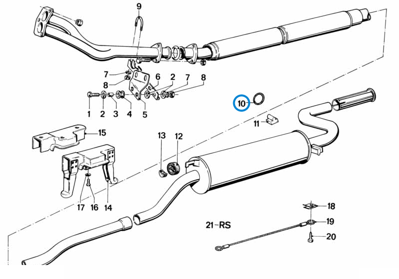 BMW parts diagram with part 18211712838 (Exhaust Hanger) highlighted in the suspension parts exhaust assembly