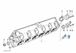 BMW parts diagram with part 61311243414 (Oil Pressure Switch) highlighted in the cylinder head assembly