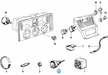 BMW parts diagram with part 61311364272 (Radiator Temperature Switch) highlighted in the switch air conditioning assembly