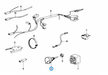 BMW parts diagram with part 61311364273 (Radiator Temperature Switch) highlighted in the air cond syst relais switch wiring set assembly