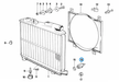 BMW parts diagram with part 61311364273 (Radiator Temperature Switch) highlighted in the radiator frame assembly