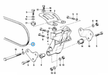 BMW parts diagram with part 64521706826 (Air-Con Belt 13x800mm) highlighted in the A/C compressor bracket assembly